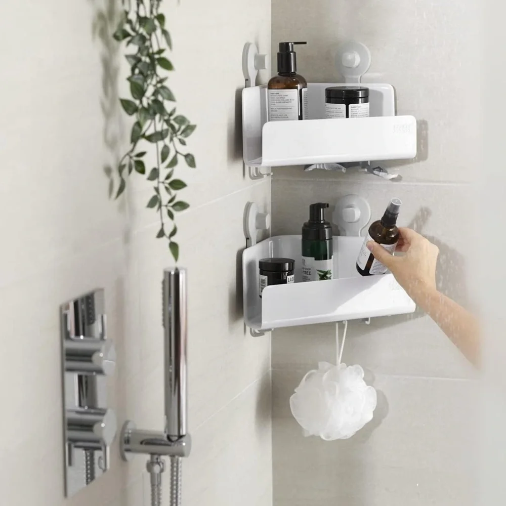 Joseph Joseph l EasyStore Self-Draining Storage Hooks Corner Shelf Shower Caddy